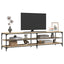 tv-bord 200x30x50 cm konstrueret træ og metal sonoma-eg