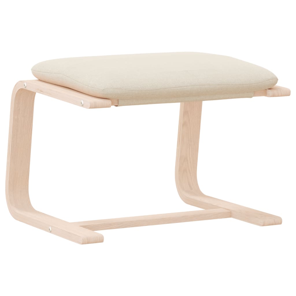 fodskammel 51x41x40 cm stof cremefarvet