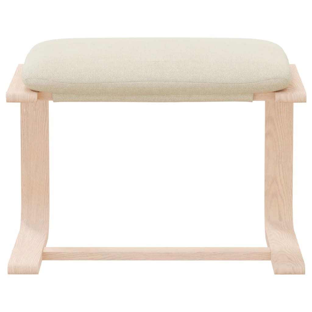 fodskammel 51x41x40 cm stof cremefarvet