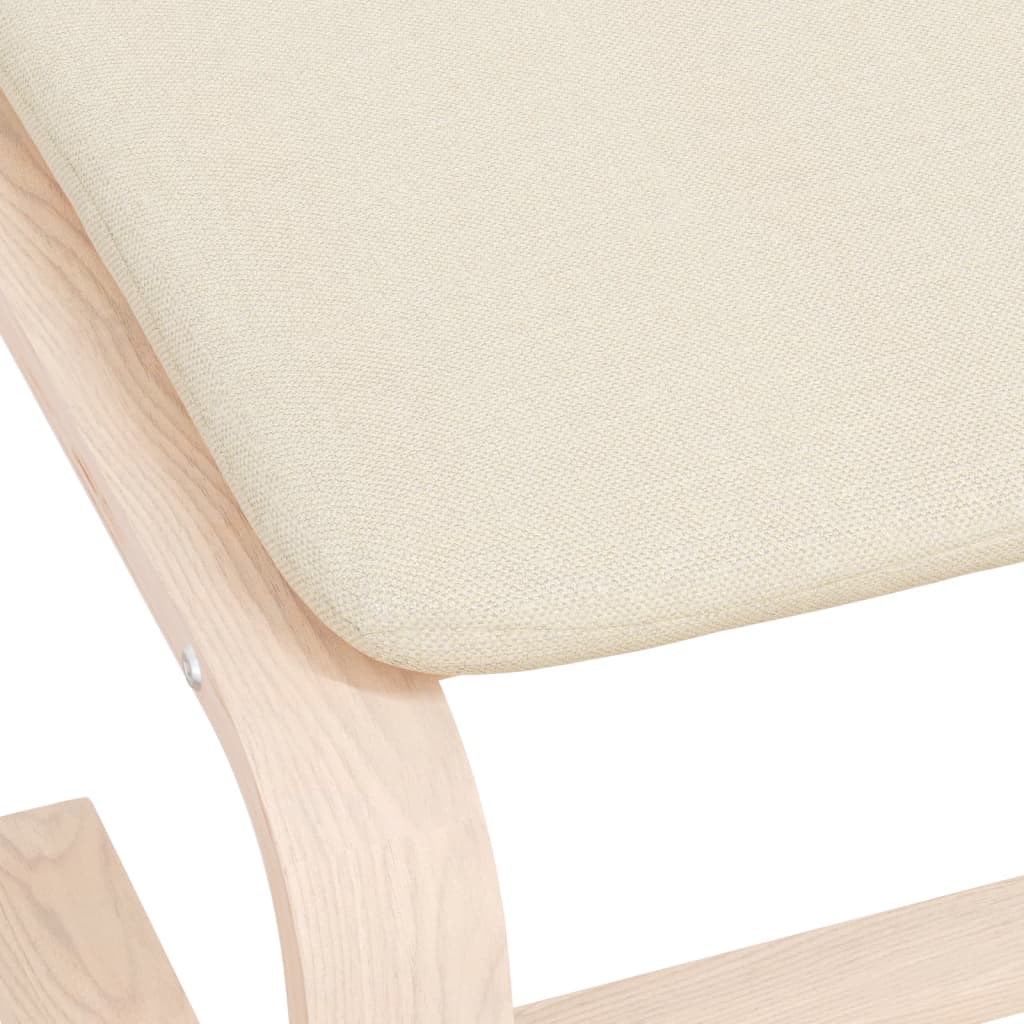 fodskammel 51x41x40 cm stof cremefarvet