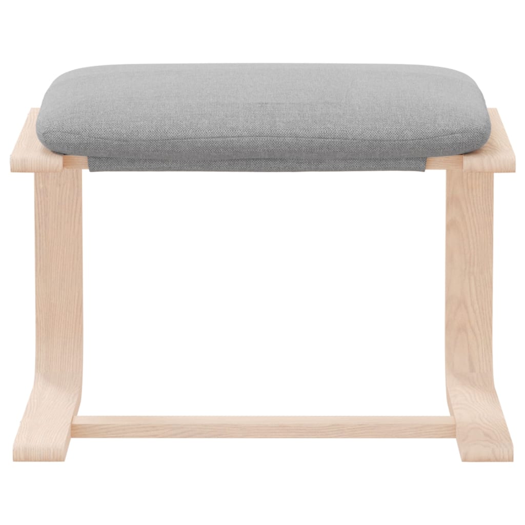 fodskammel 51x41x40 cm stof lysegrå