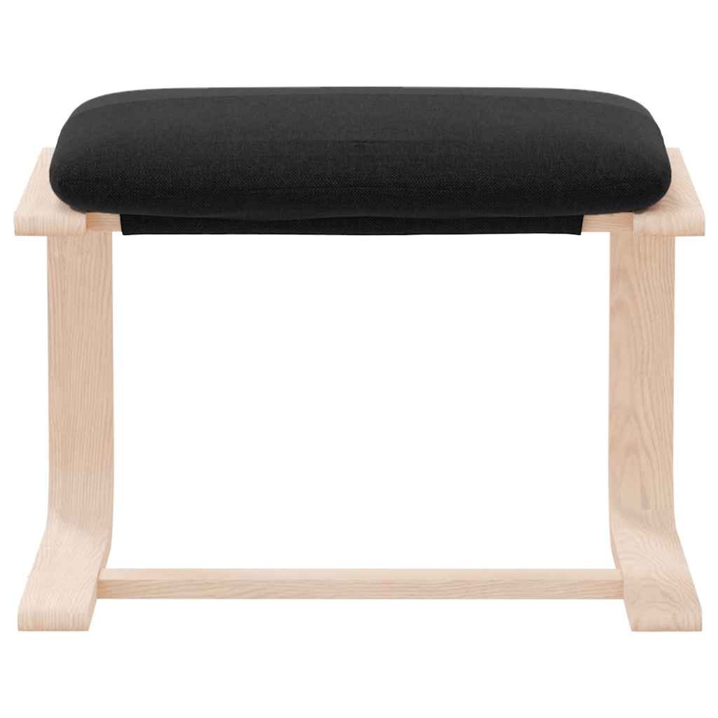 fodskammel 51x41x40 cm stof sort