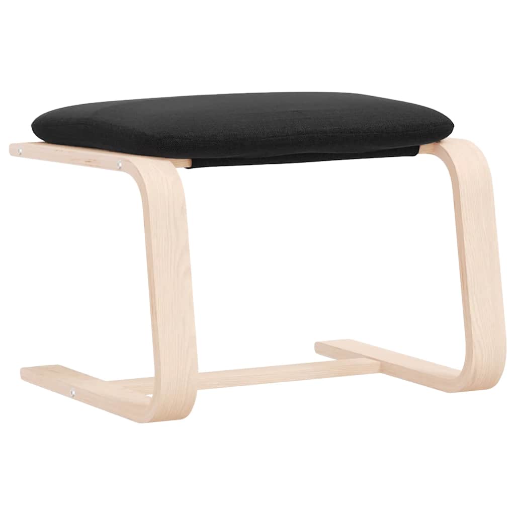 fodskammel 51x41x40 cm stof sort