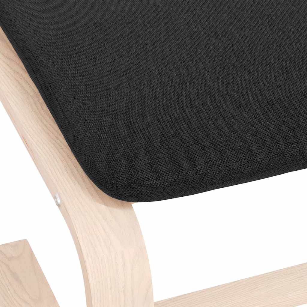 fodskammel 51x41x40 cm stof sort