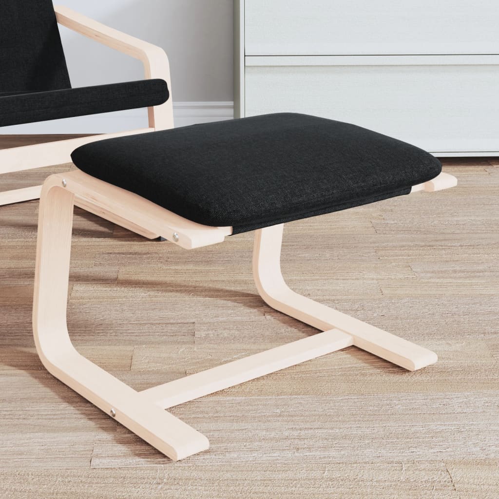 fodskammel 51x41x40 cm stof sort