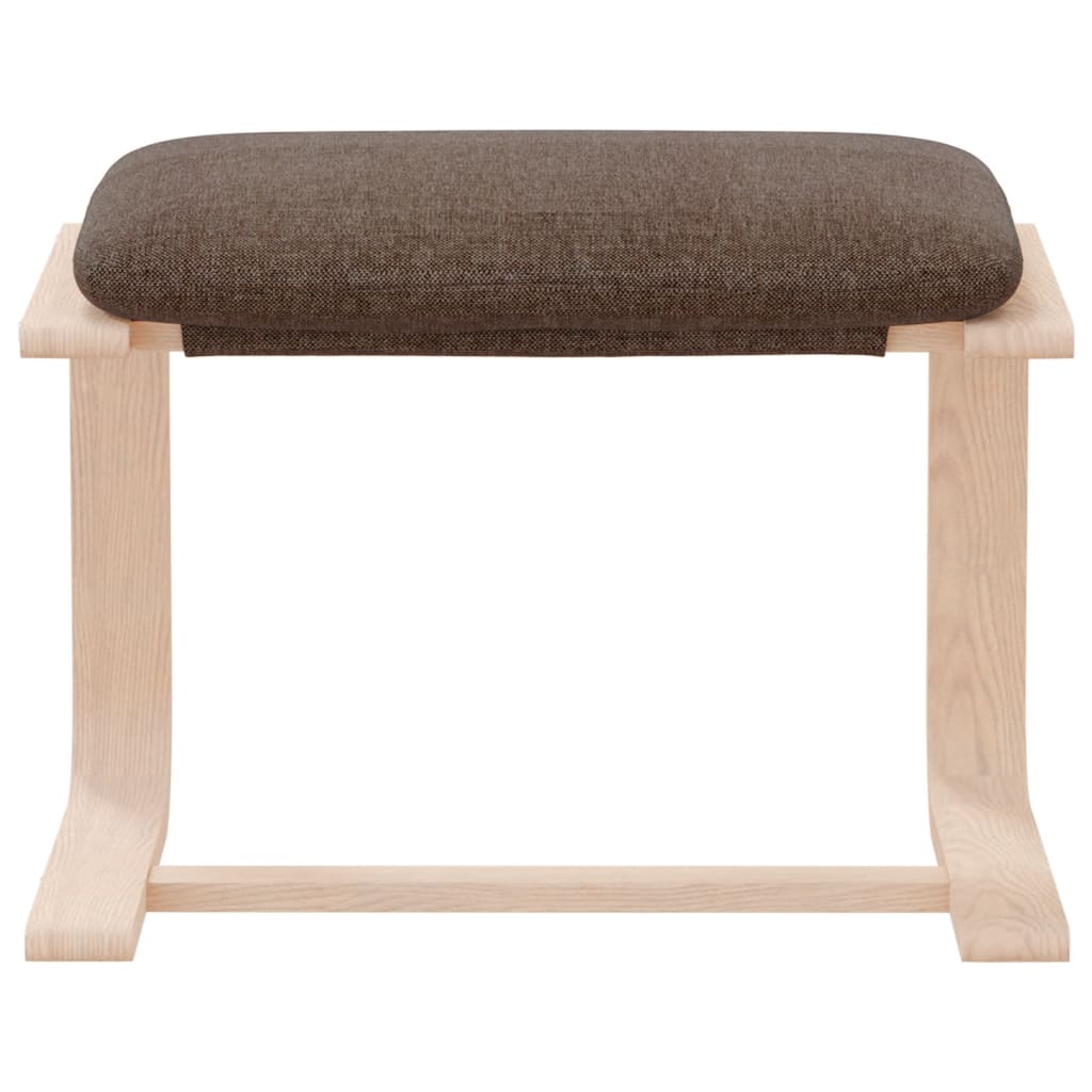 fodskammel 51x41x40 cm stof mørkebrun