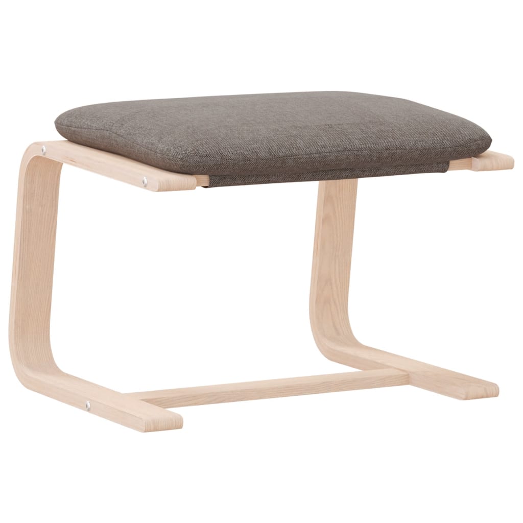 fodskammel 51x41x40 cm stof gråbrun