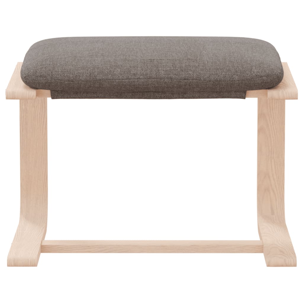 fodskammel 51x41x40 cm stof gråbrun