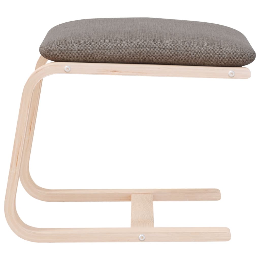 fodskammel 51x41x40 cm stof gråbrun