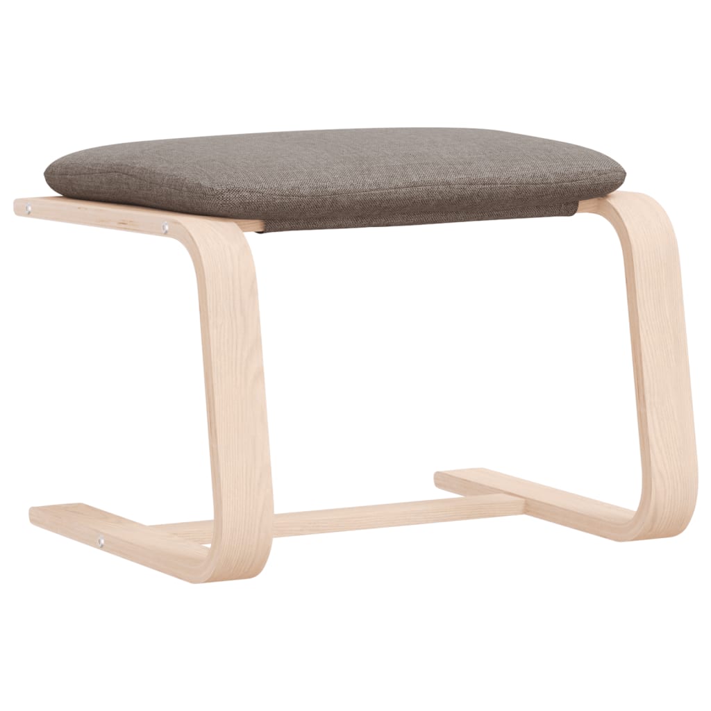 fodskammel 51x41x40 cm stof gråbrun