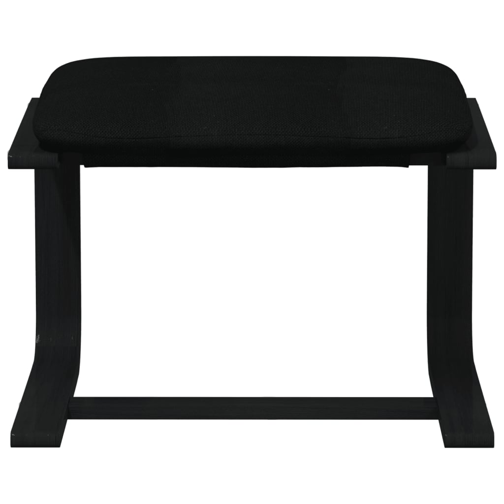 fodskammel 51x41x40 cm stof sort