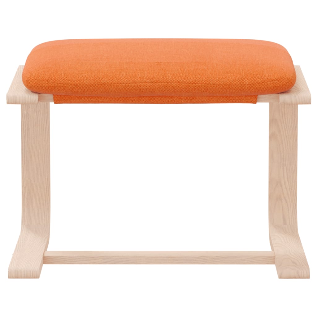 fodskammel 51x41x40 cm stof mørkegul