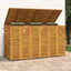 tredobbelt skraldespandsskur 210x89x117 cm massivt akacietræ