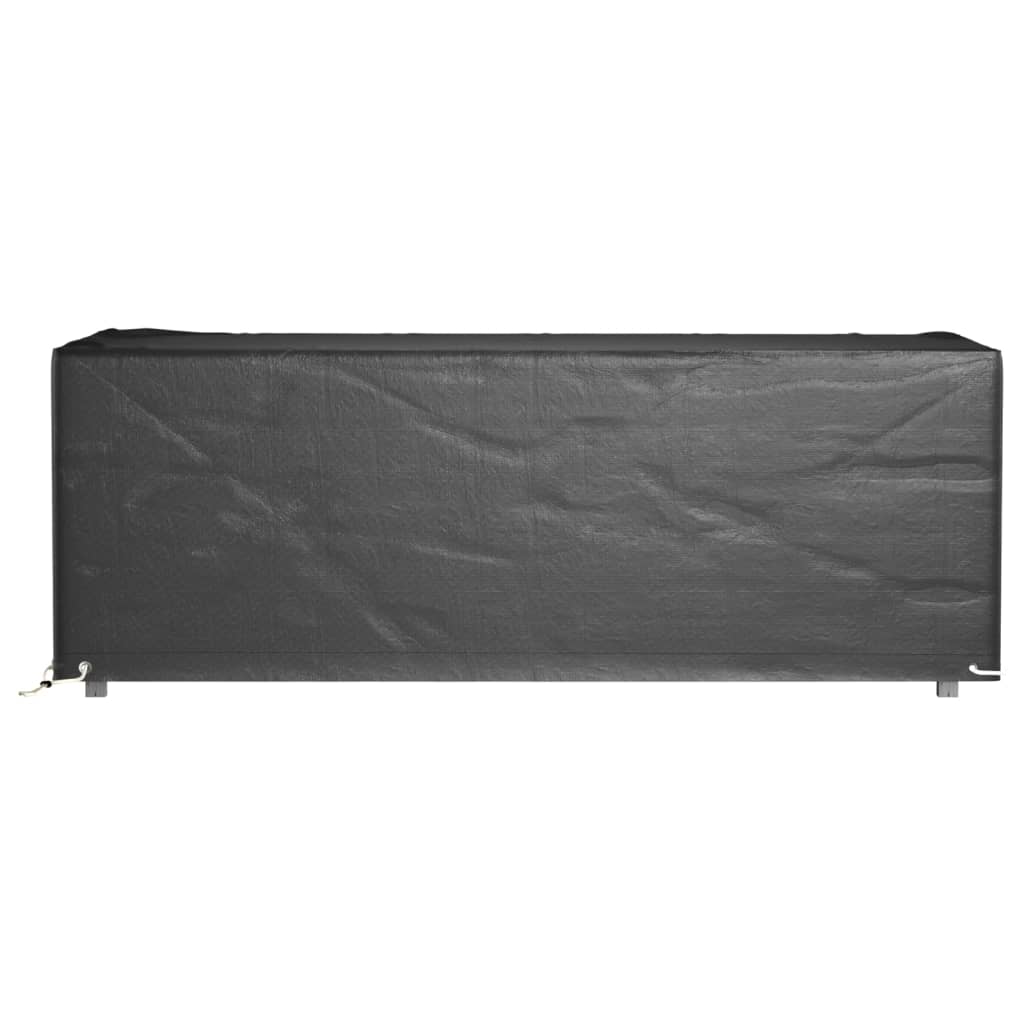 havemøbelovertræk 2 stk. 192x82x65 cm 8 øjer rektangulært