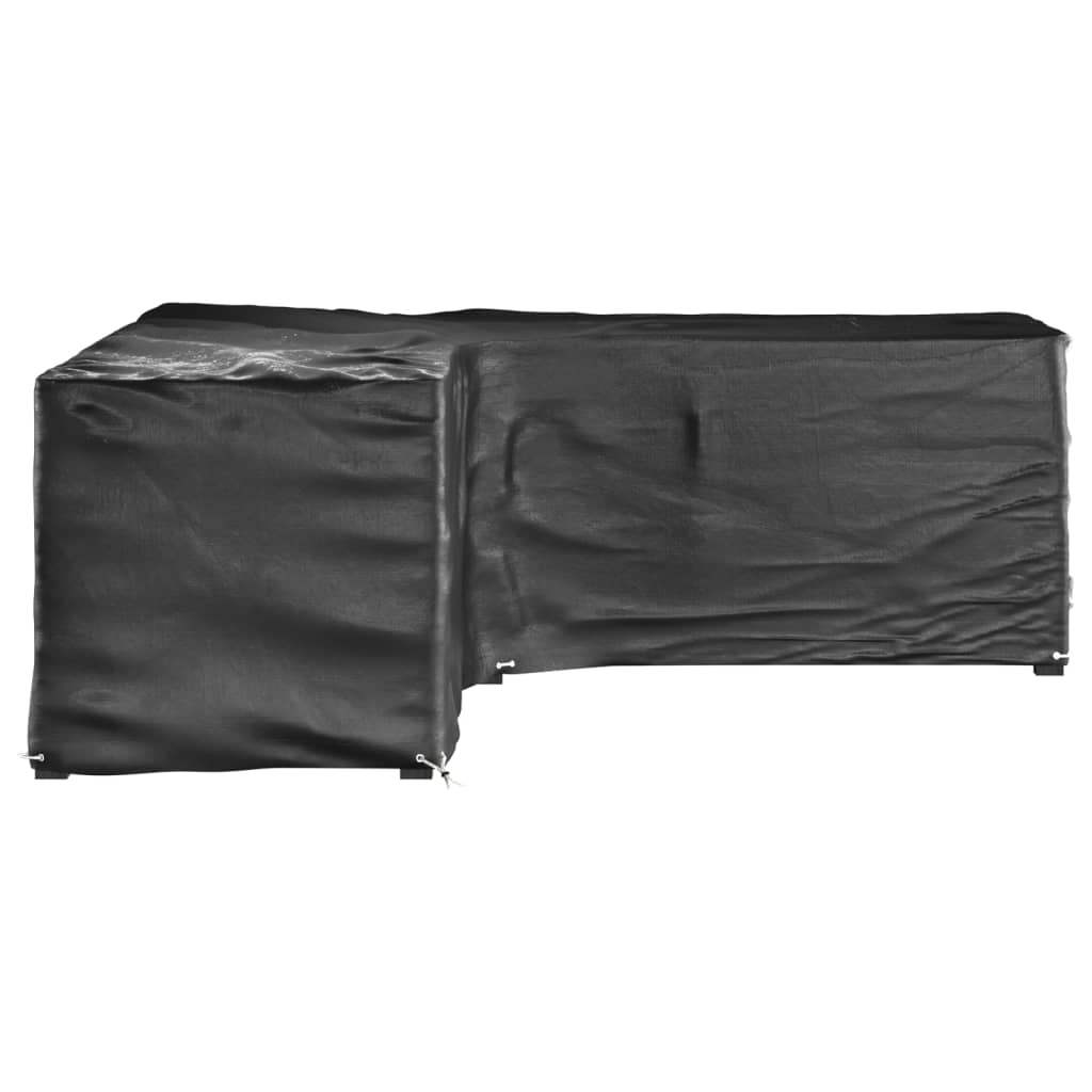 L-formede havemøbelovertræk 2 stk. 285x285x90 cm 16 øjer