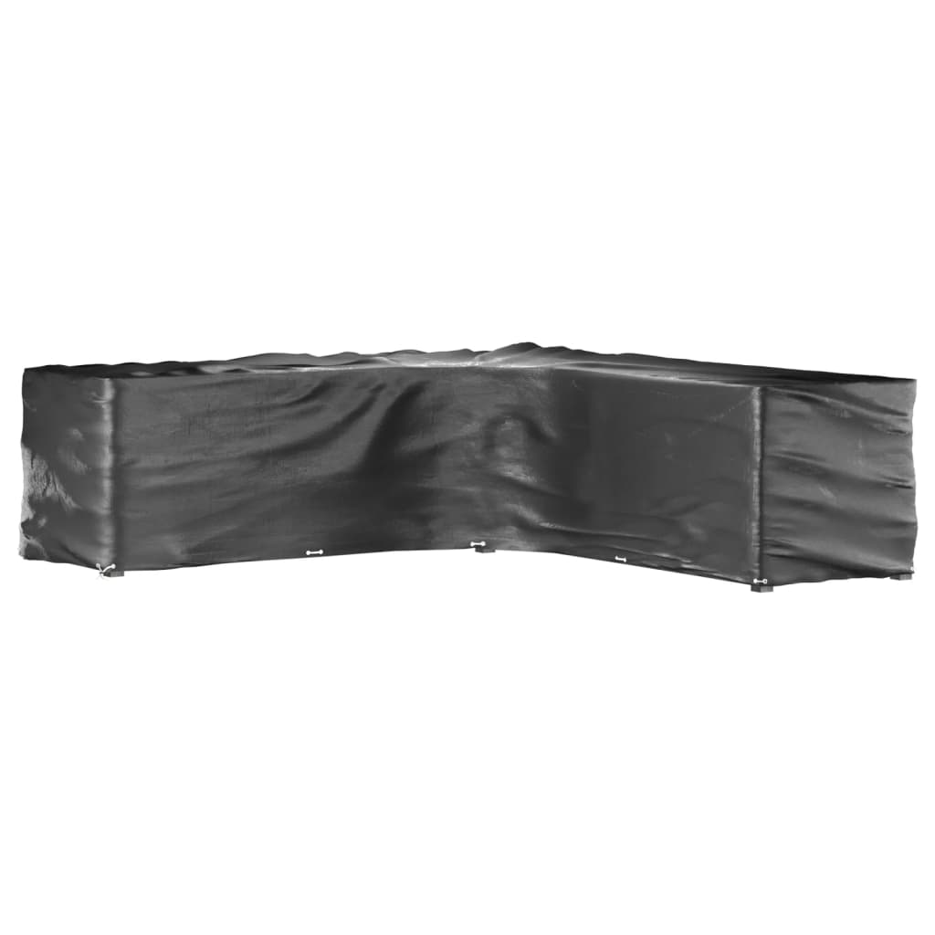 L-formede havemøbelovertræk 2 stk. 300x300x90 cm 20 øjer