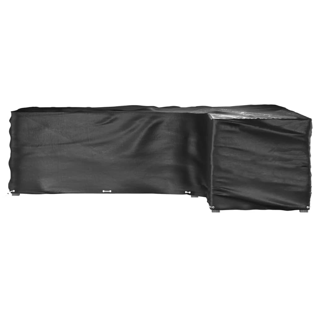 L-formede havemøbelovertræk 2 stk. 260x210x80 cm 16 øjer