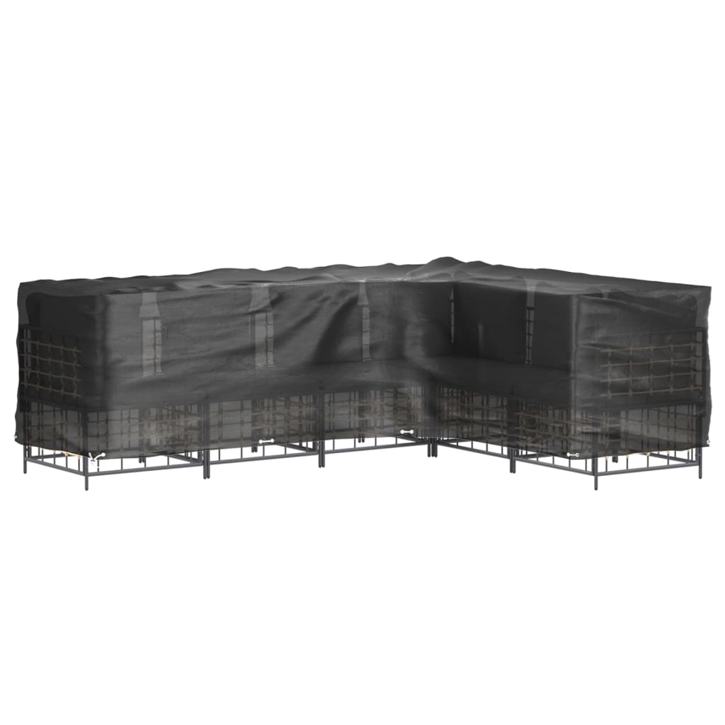 L-formede havemøbelovertræk 2 stk. 260x210x80 cm 16 øjer