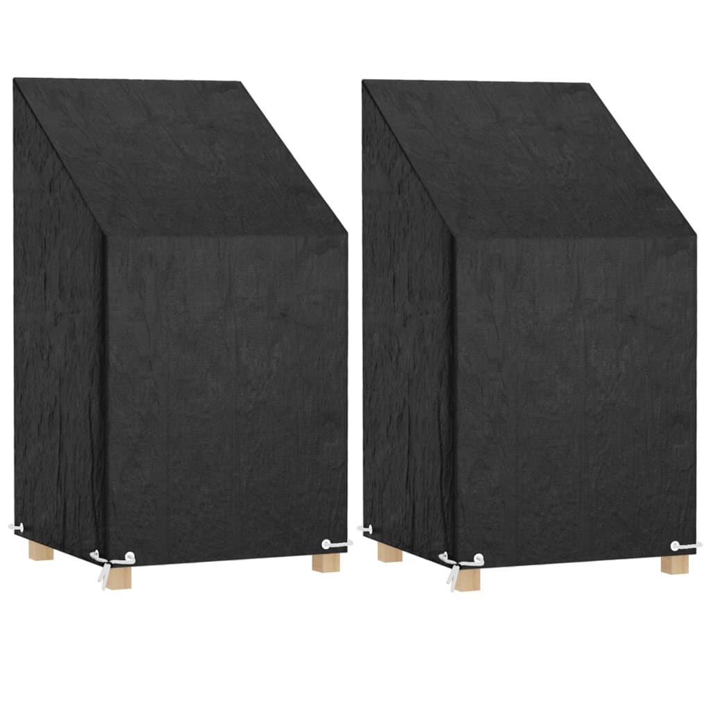overtræk til havestol 2 stk. 65x65x80/120 cm 8 øjer polyethylen