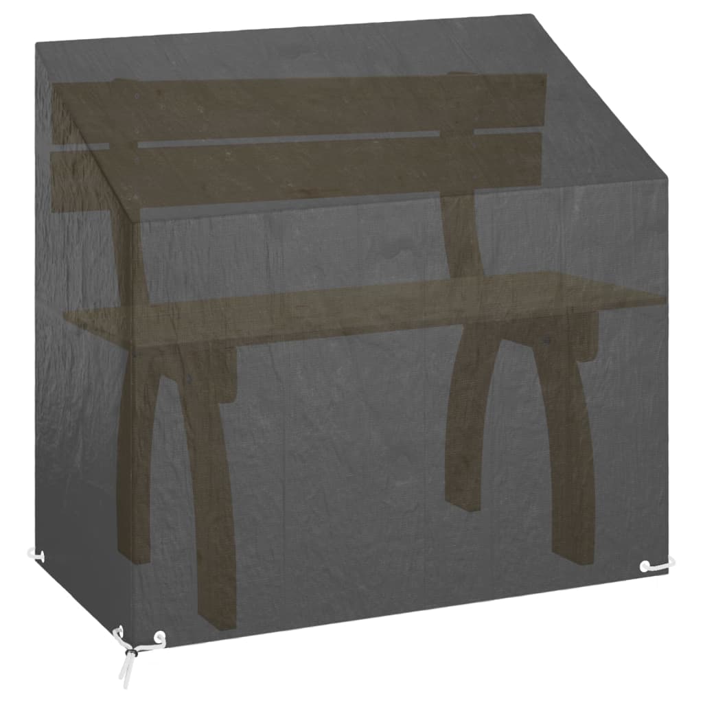 overtræk til havebænk 2 stk. 130x70x70/88 cm 8 øjer polyethylen