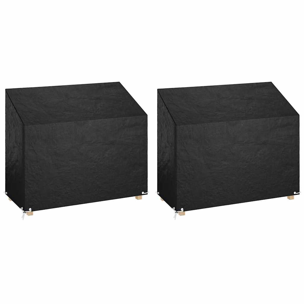 overtræk til havebænk 2 stk. 160x70x70/88 cm 8 øjer polyethylen