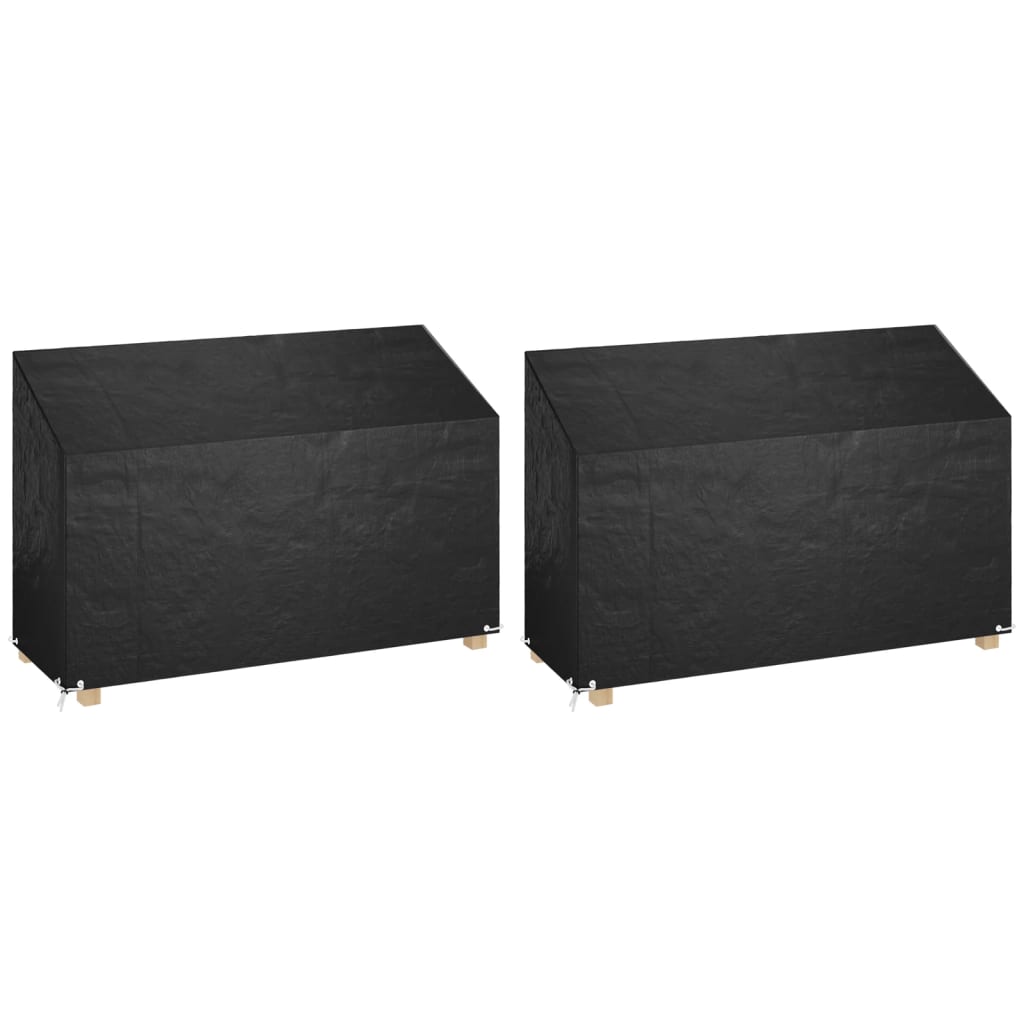 overtræk til havebænk 2 stk. 190x70x70/88 cm 8 øjer polyethylen