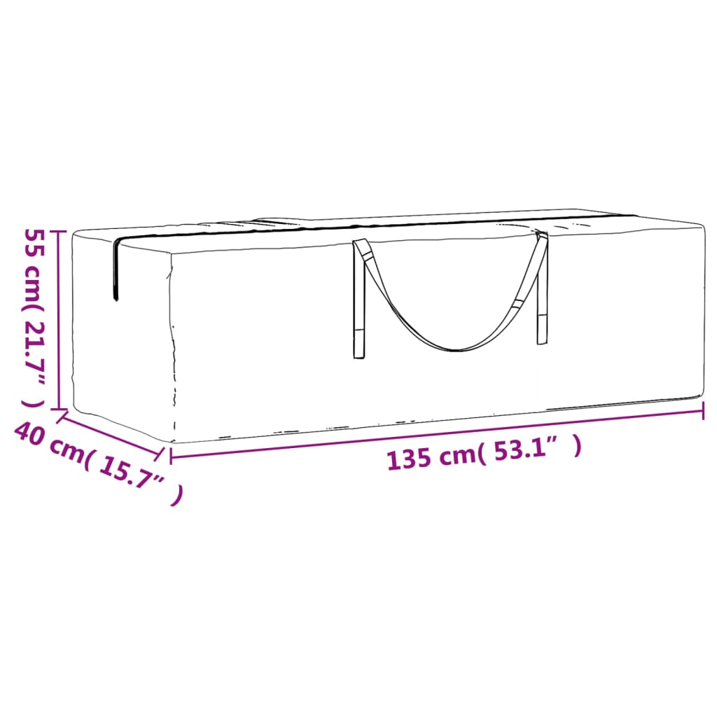 hyndeposer 2 stk. 135x40x55 cm polyethylen sort