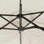 parasol m. dobbelt parasoldug 316x145 cm sandhvid