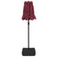 parasol m. dobbelt parasoldug 316x145 cm bordeauxrød