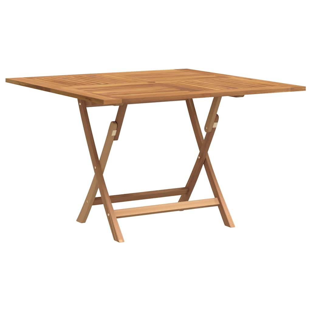 foldbart havebord 110x110x75 cm massivt teaktræ