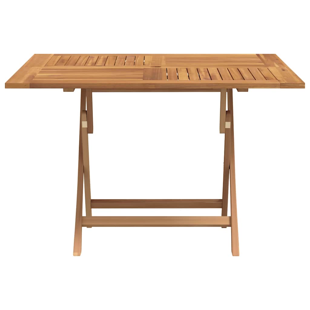 foldbart havebord 110x110x75 cm massivt teaktræ