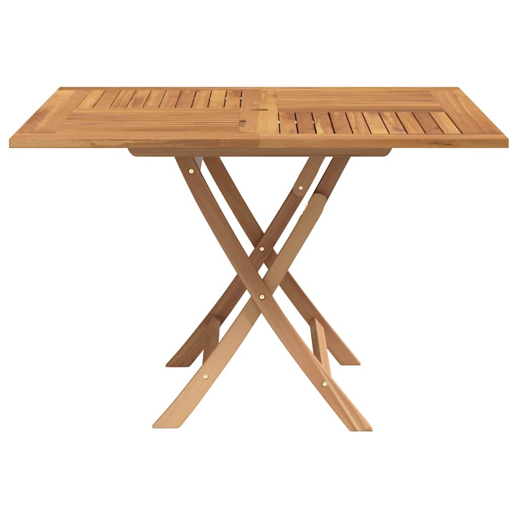 foldbart havebord 110x110x75 cm massivt teaktræ