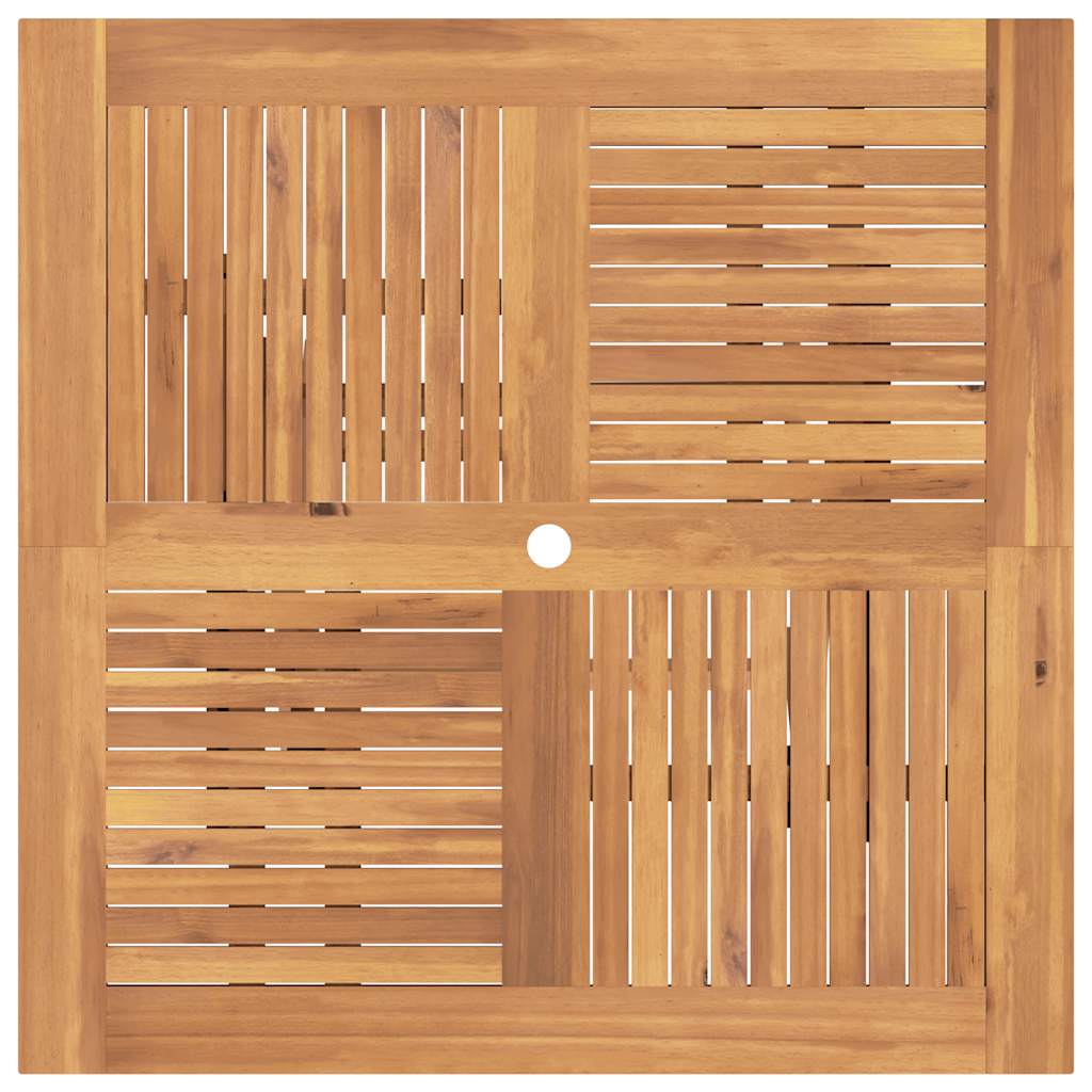 foldbart havebord 110x110x75 cm massivt teaktræ