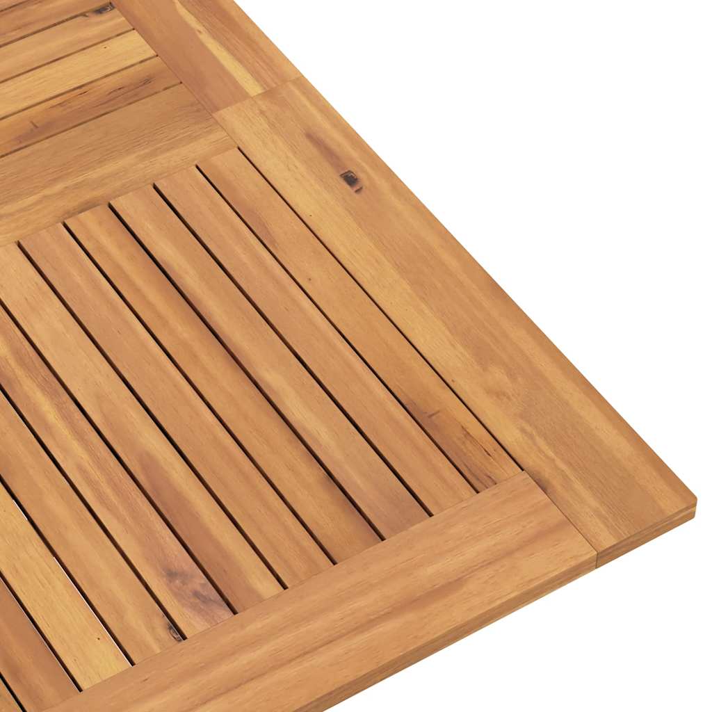 foldbart havebord 110x110x75 cm massivt teaktræ