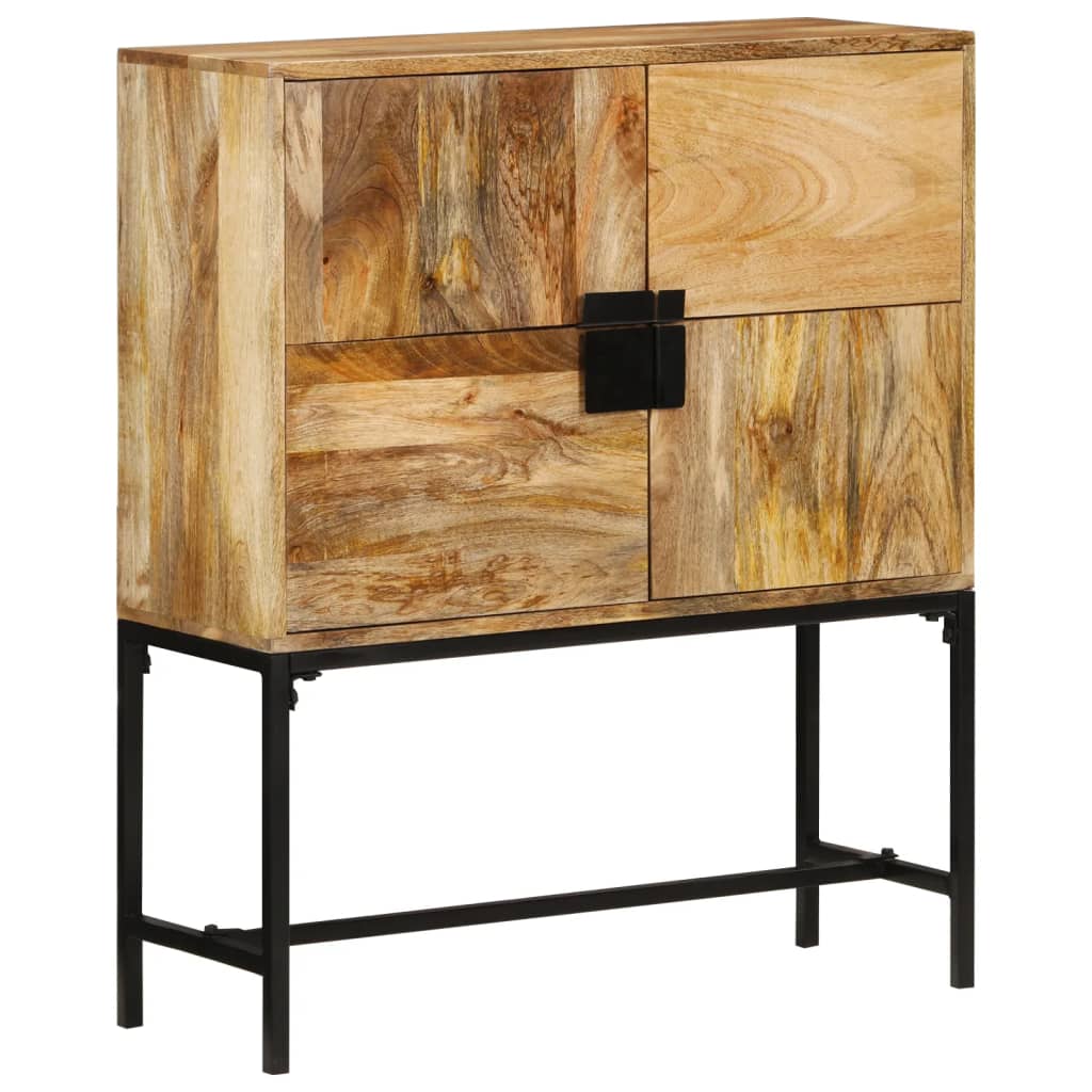 skænk 80x30x95 cm massivt ru mangotræ