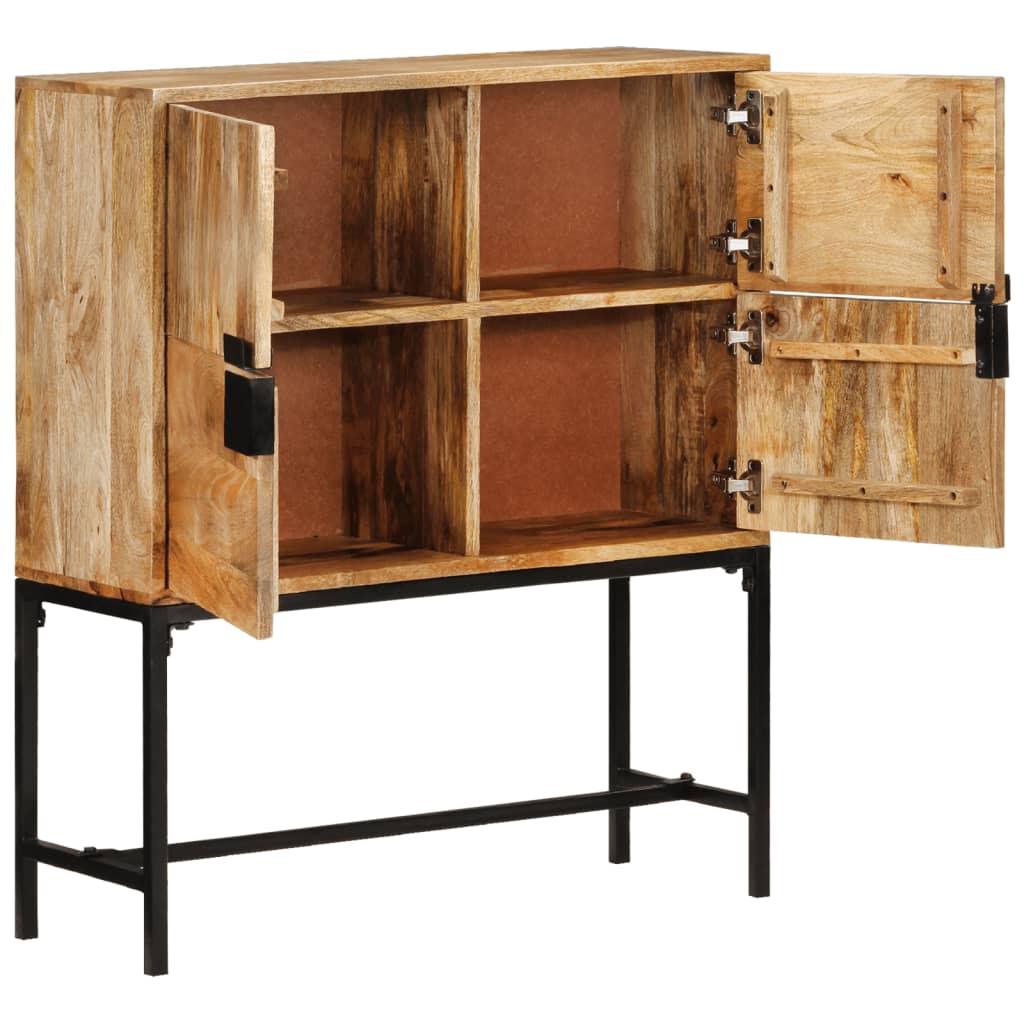 skænk 80x30x95 cm massivt ru mangotræ