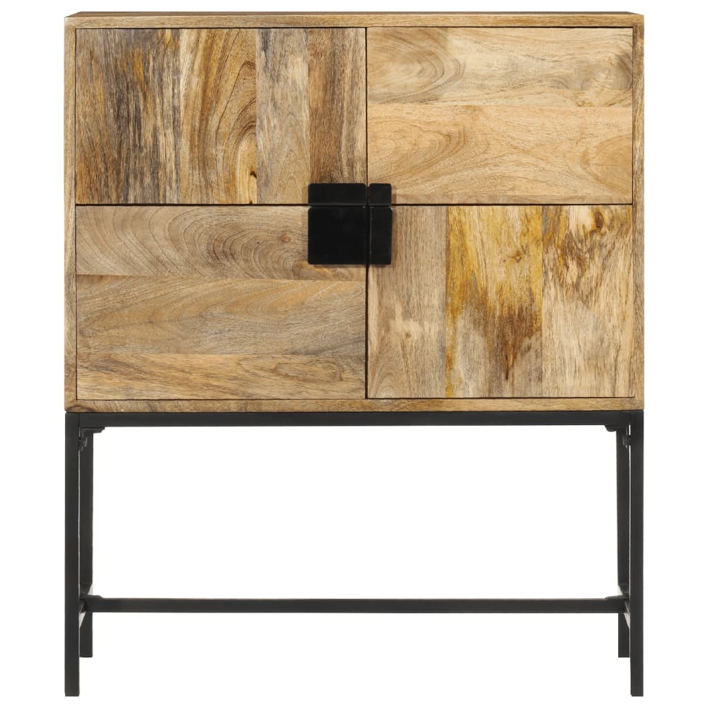skænk 80x30x95 cm massivt ru mangotræ