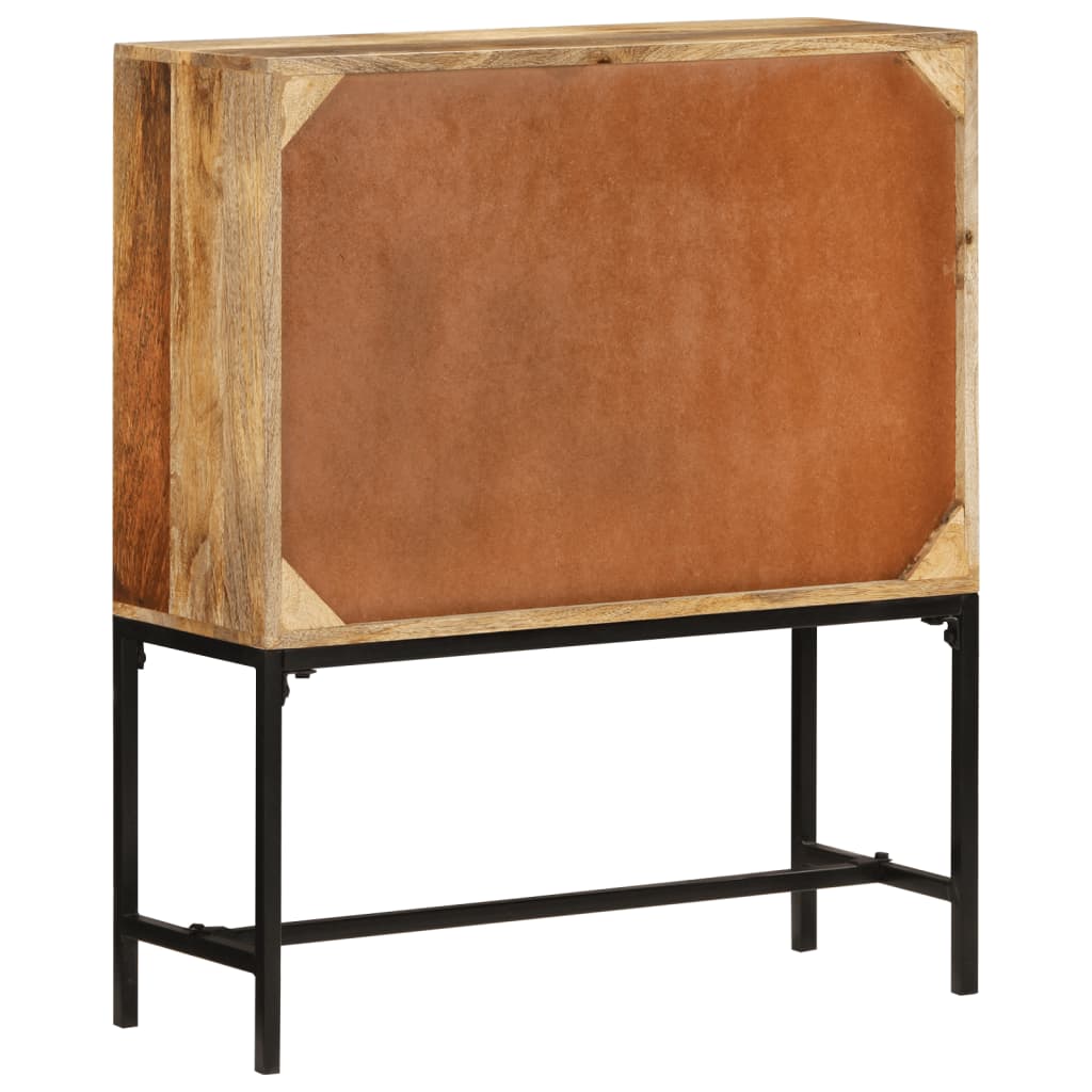 skænk 80x30x95 cm massivt ru mangotræ