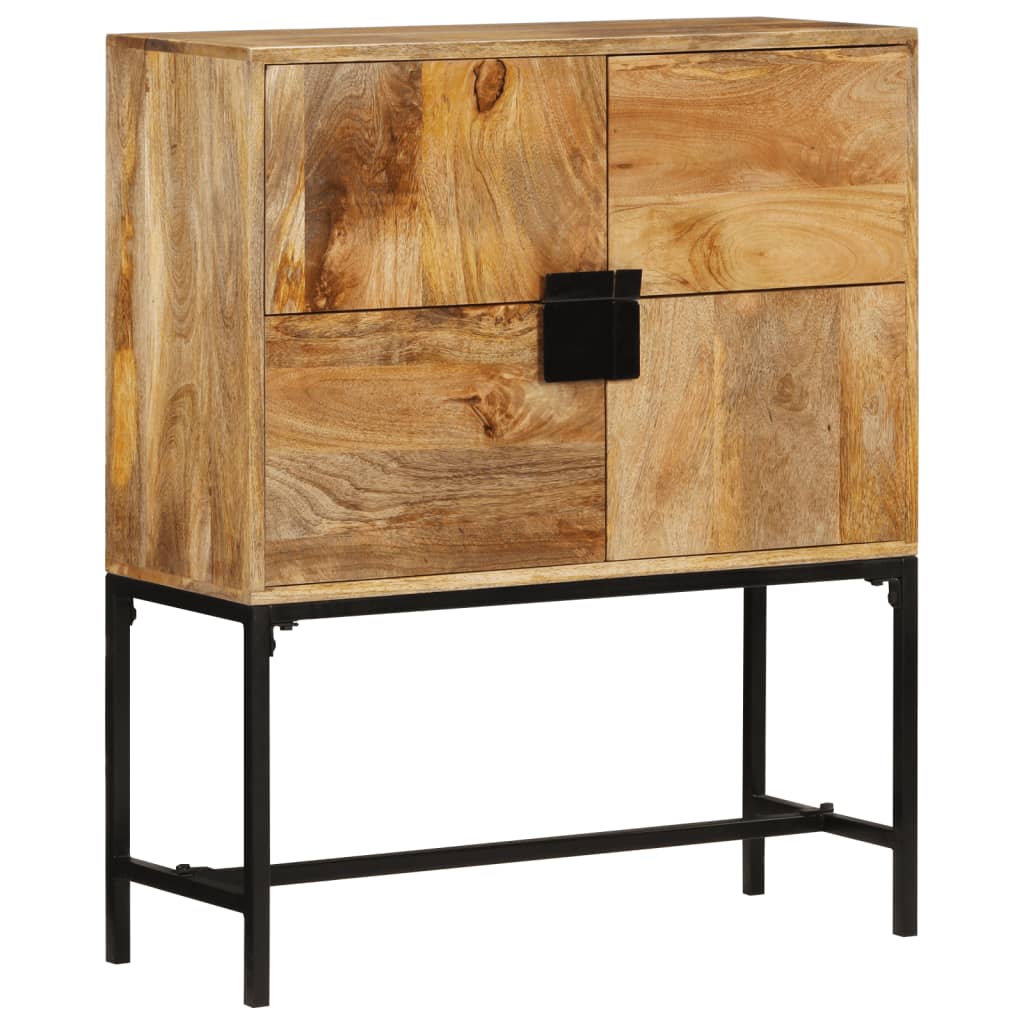 skænk 80x30x95 cm massivt ru mangotræ