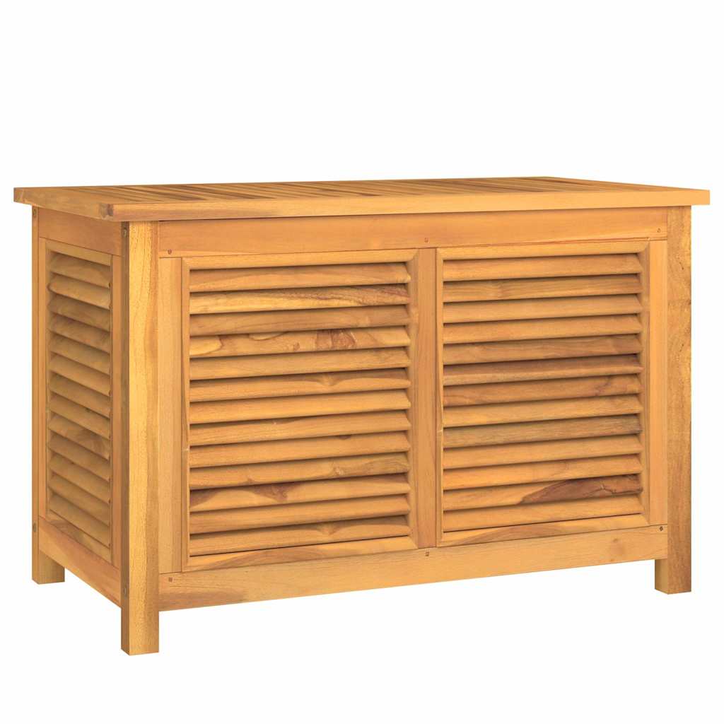 opbevaringsboks til haven med pose 90x50x58 cm massivt teaktræ