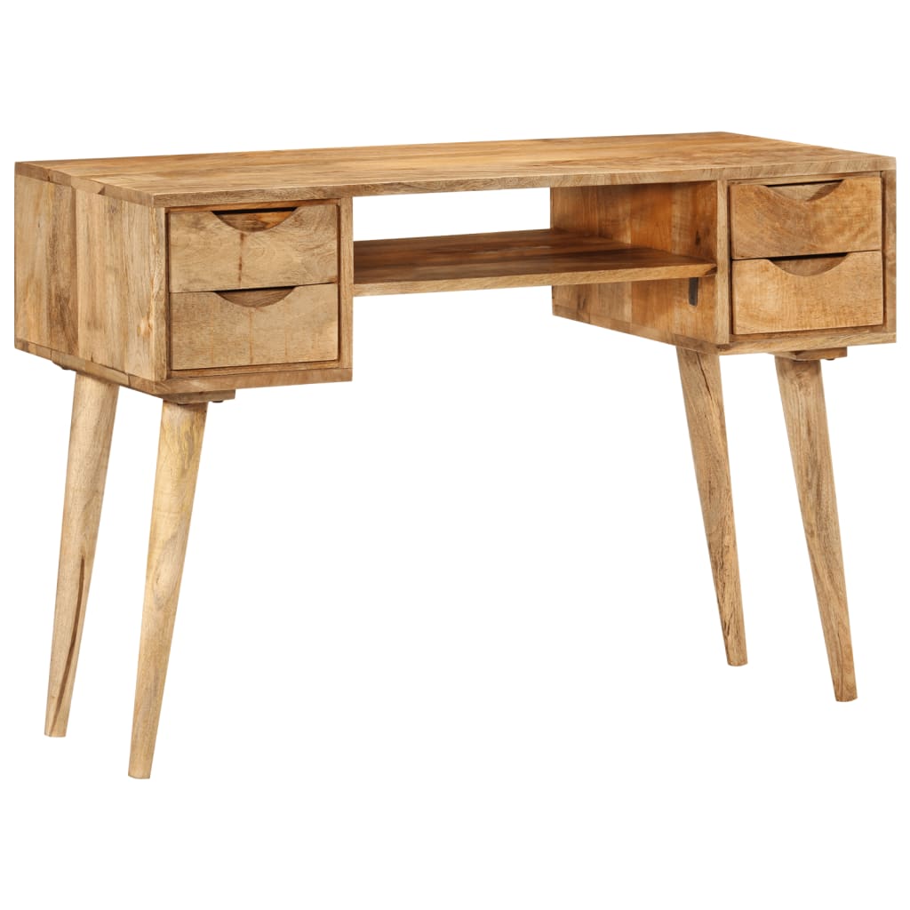 skrivebord med skuffer 110x47x76 cm massivt mangotræ