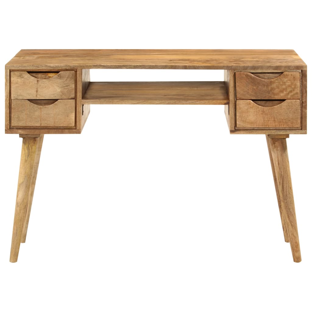 skrivebord med skuffer 110x47x76 cm massivt mangotræ