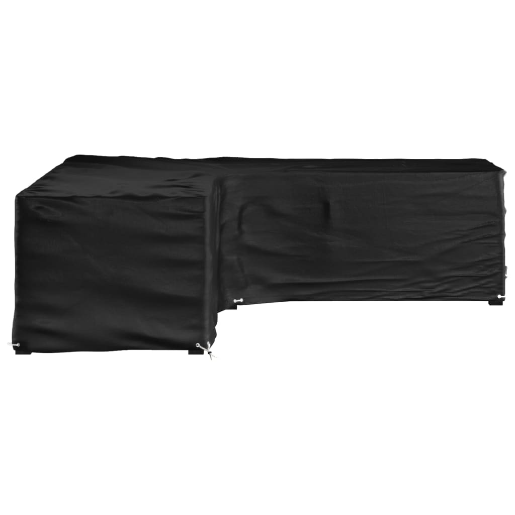 L-formet havemøbelovertræk 250x250x70 cm 16 øjer