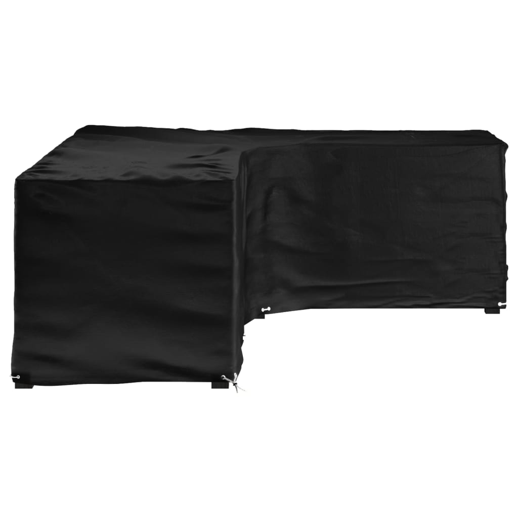 L-formet havemøbelovertræk 285x220x80 cm 18 øjer