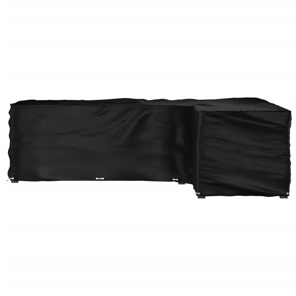 L-formet havemøbelovertræk 260x210x80 cm 16 øjer