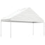 pavillon med tag 4,46x5,88x3,75 m polyethylen hvid