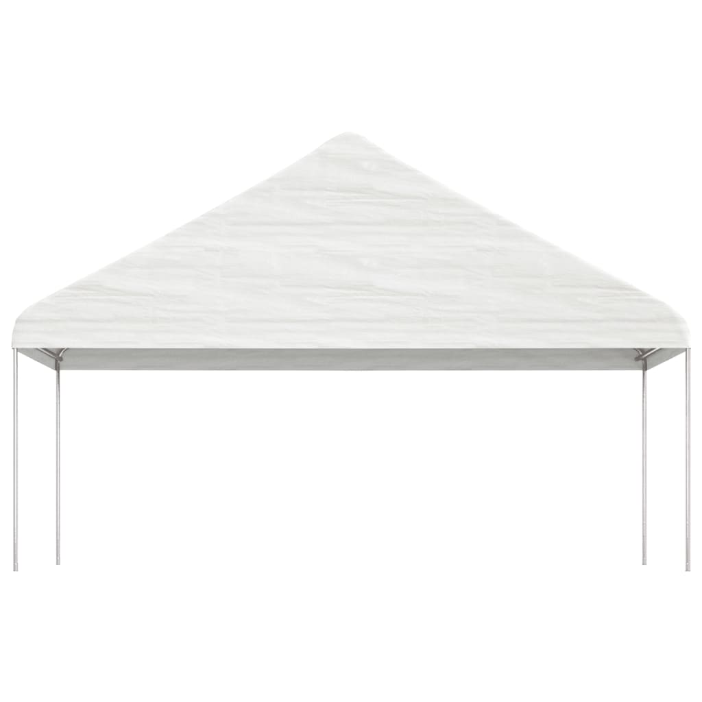 pavillon med tag 8,92x5,88x3,75 m polyethylen hvid