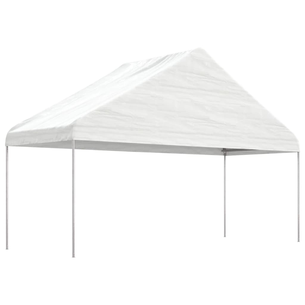 pavillon med tag 13,38x5,88x3,75 m polyethylen hvid