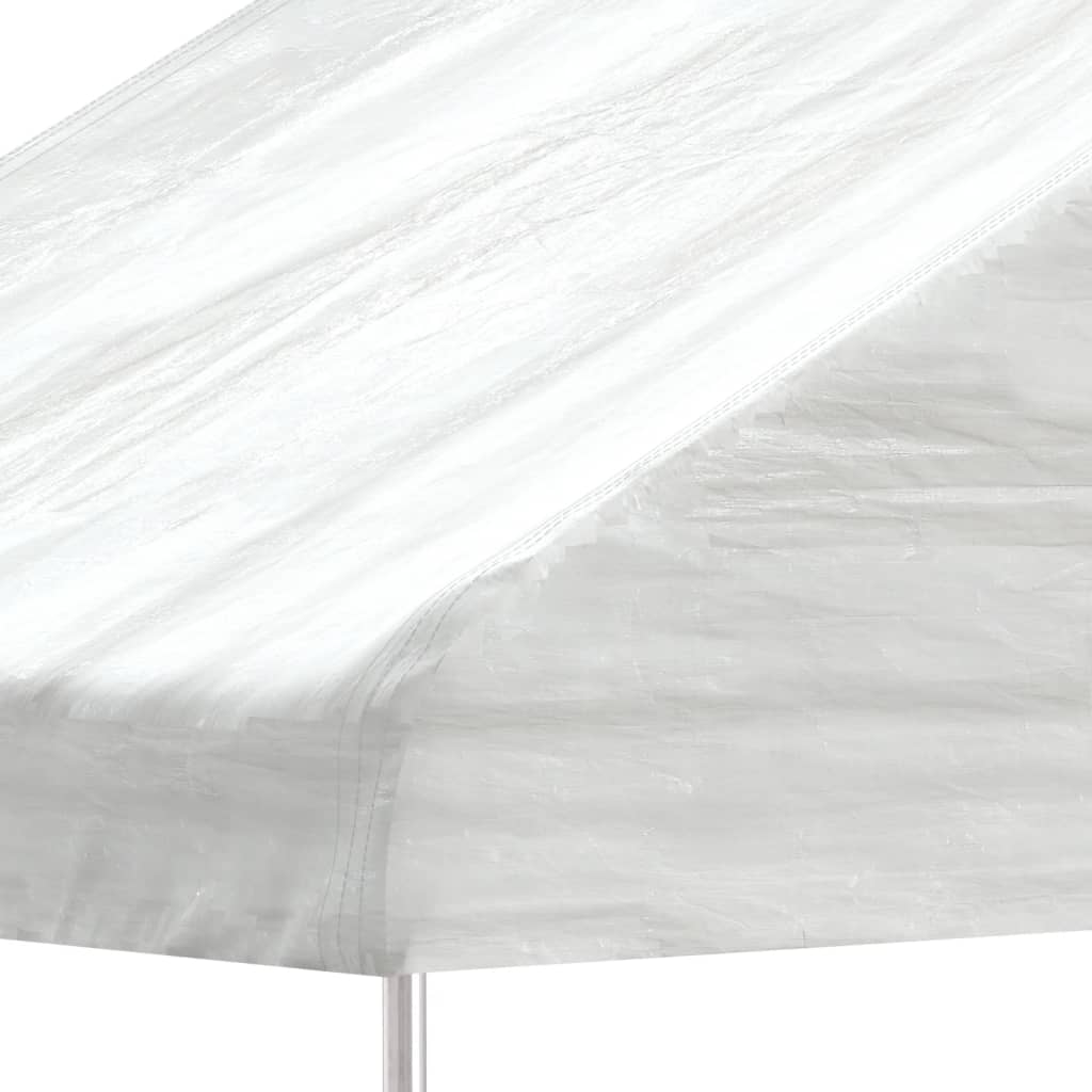 pavillon med tag 13,38x5,88x3,75 m polyethylen hvid