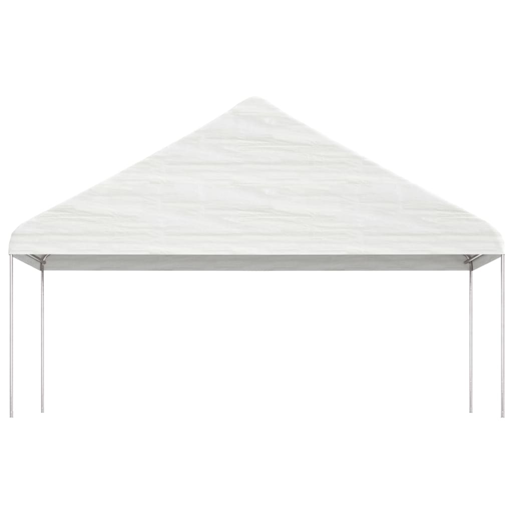 pavillon med tag 20,07x5,88x3,75 m polyethylen hvid